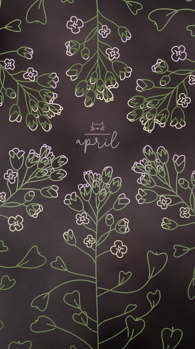 April-Wallpaper mit Hirtentäschelpflanzen