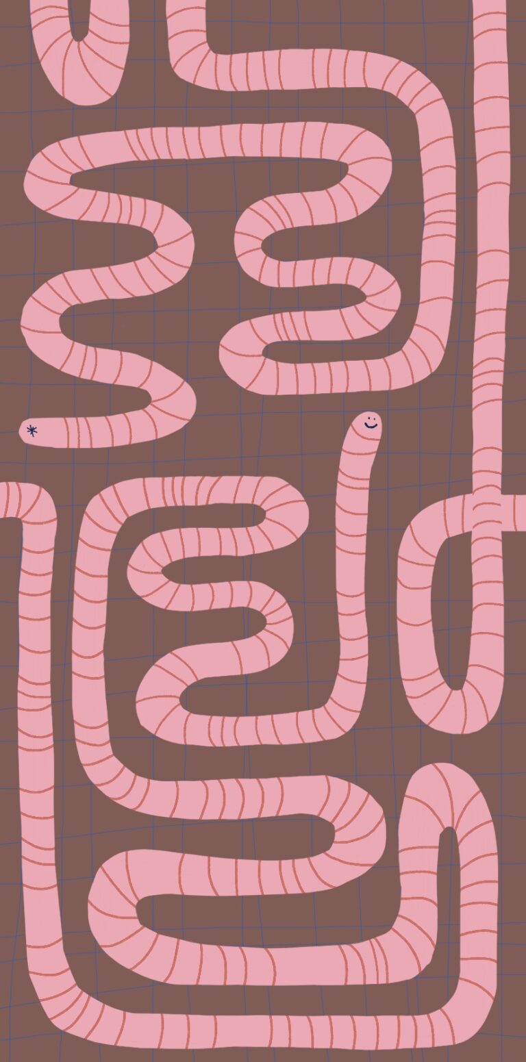 Handy-Wallpaper mit Regenwürmern