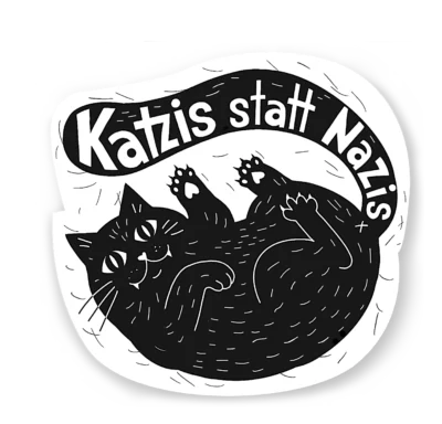 Katzis statt Nazis Aufkleber