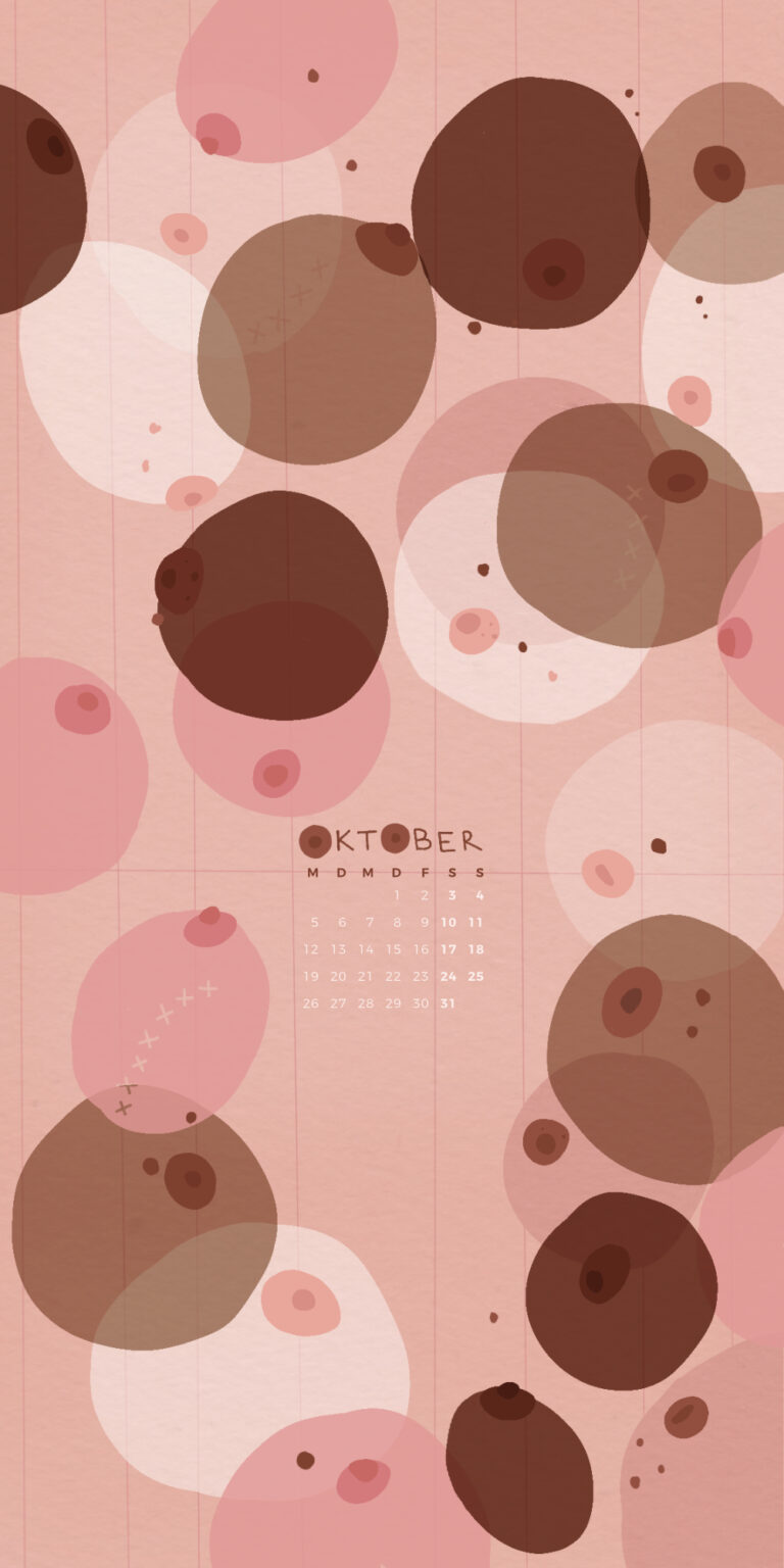 Handy-Hintergrund mit Kalender für Oktober 2026